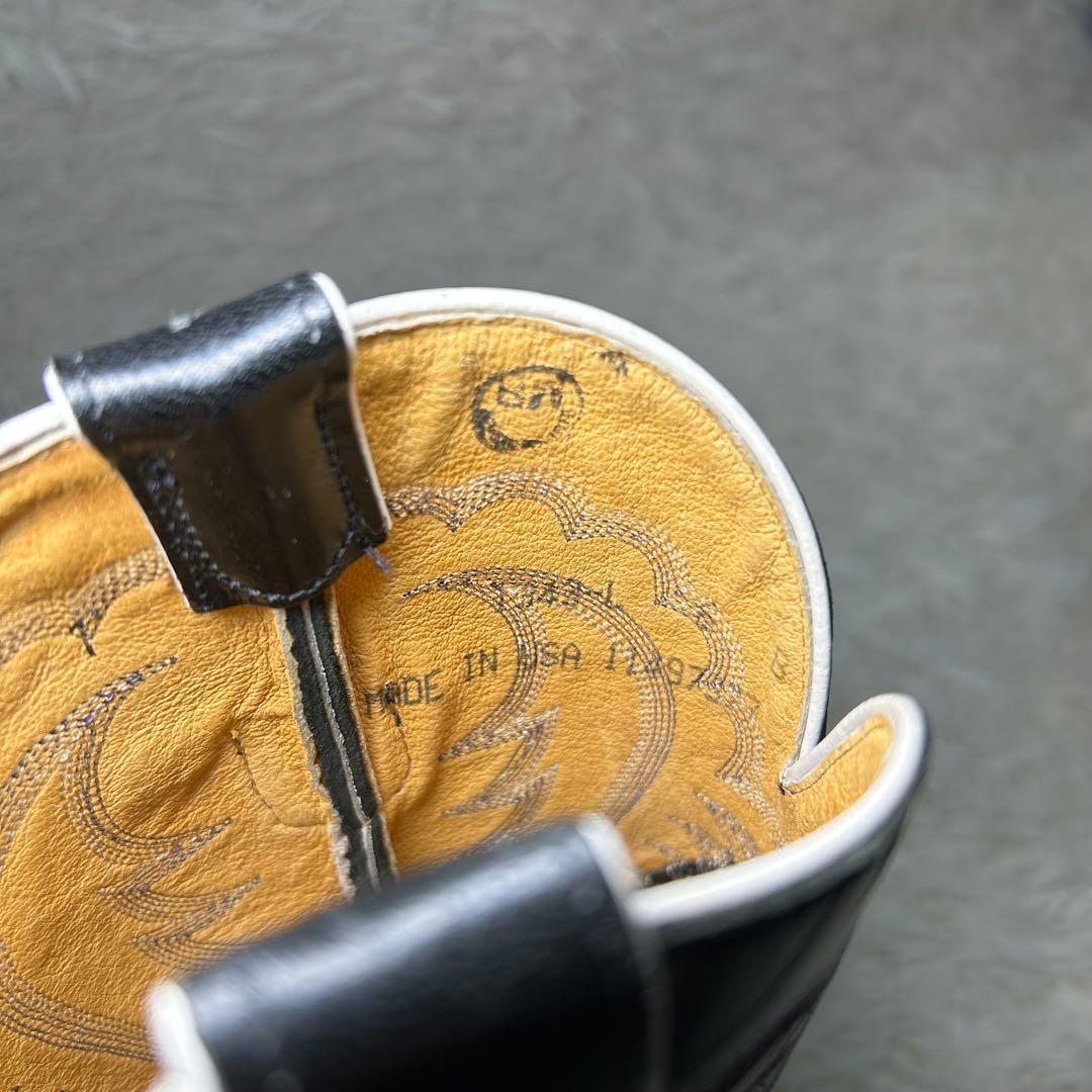 Tony Lama ブラック ウエスタンブーツ 1343-L USA製　24cm