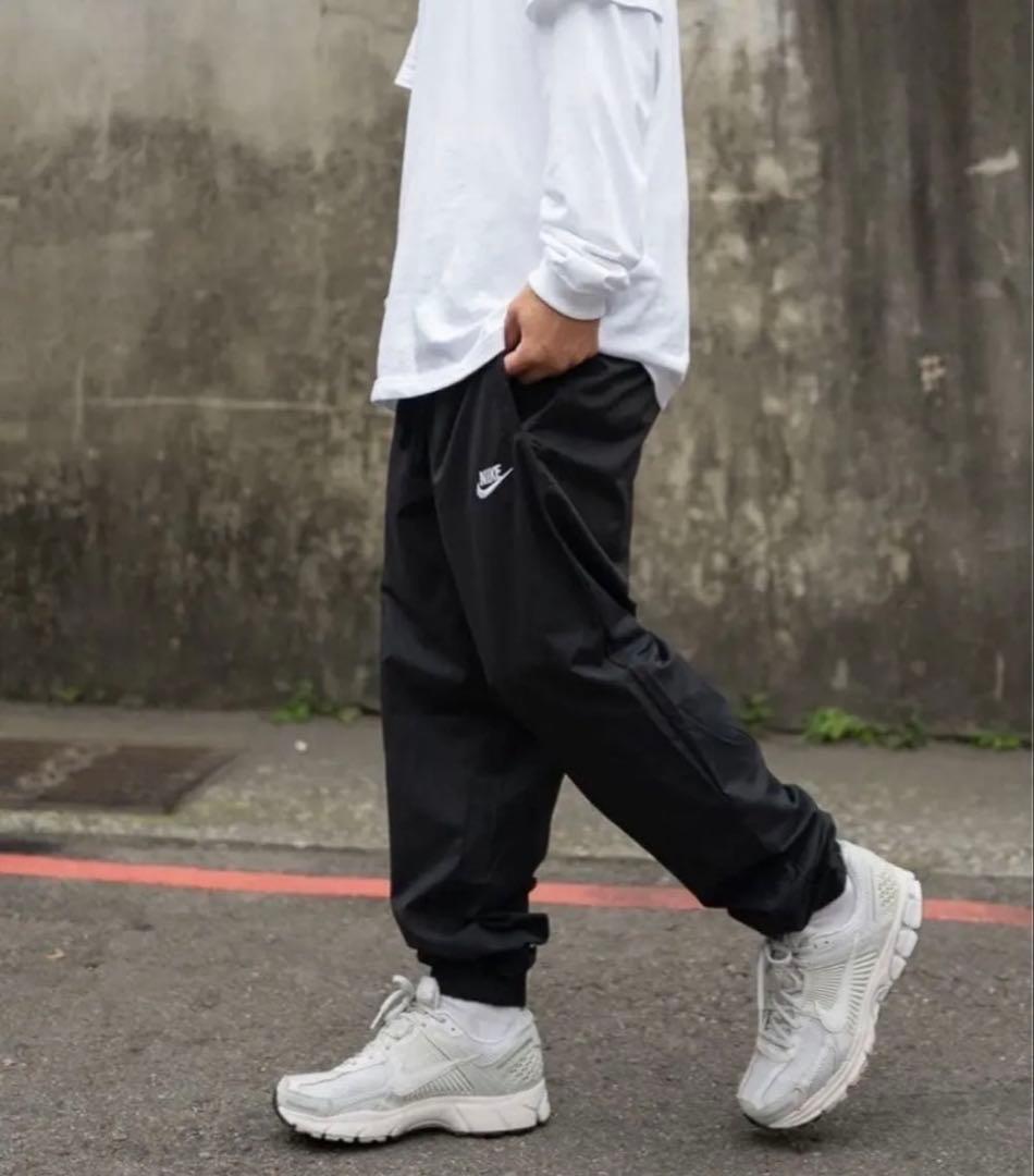 L ☆新品タグ付☆ ナイキ ウーブンパンツ メンズ カフ ジョガー ブラック