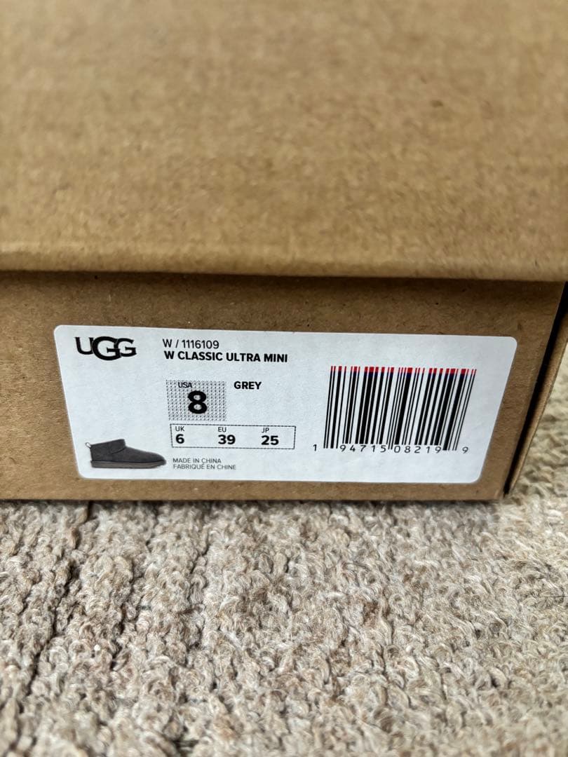 【週末セール】UGG✨️国内正規品✨️25cm クラシックウルトラミニ グレー
