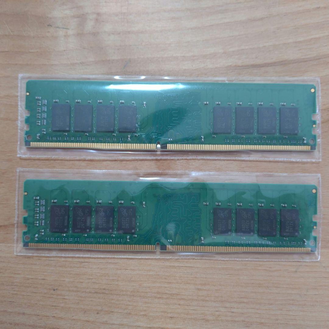 【中古品】DDR4-2400 32GB(16GB×2枚) crucial