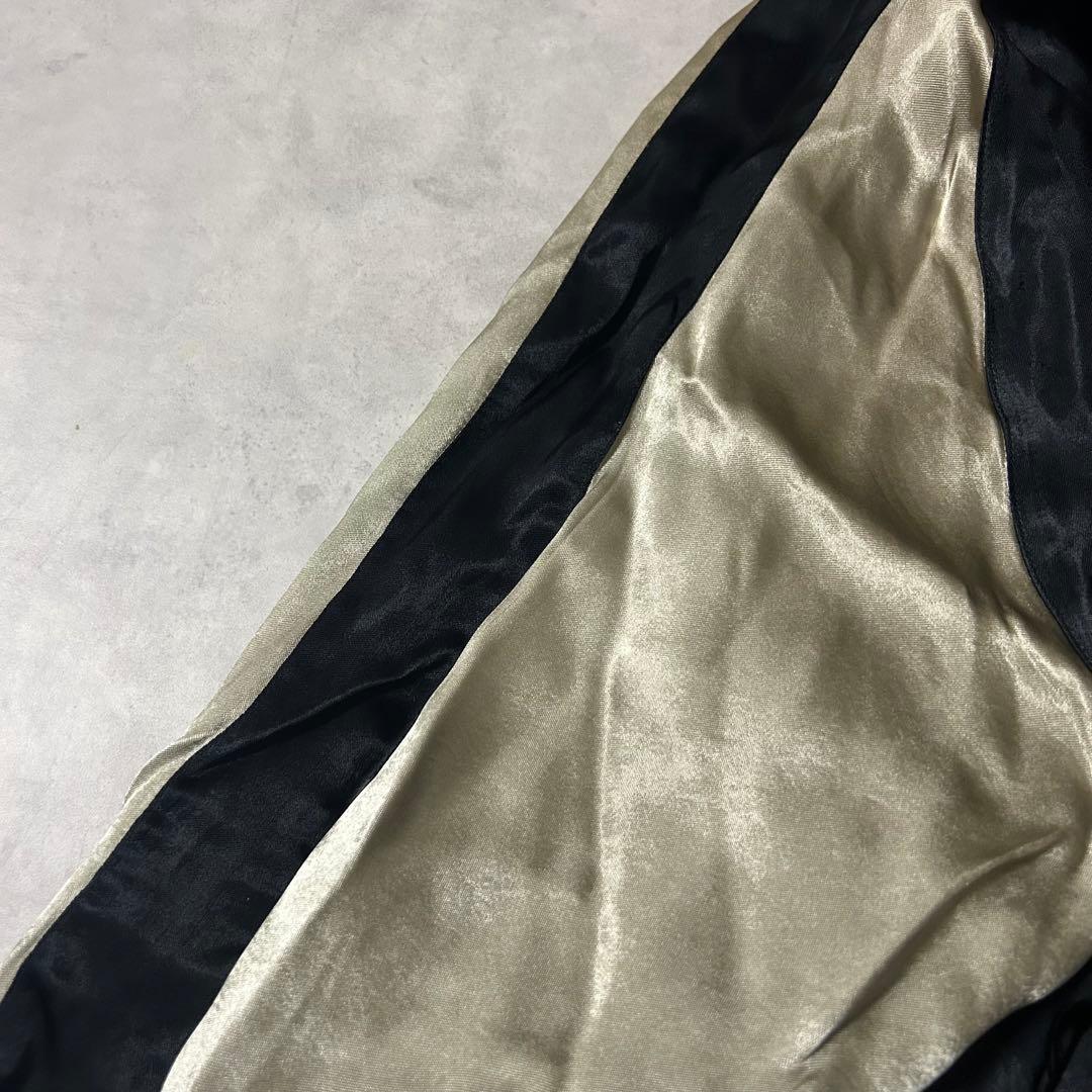 美品 サトリ スカジャン リバーシブル XXL 蓮 ガネーシャ 仏教 刺繍 黒