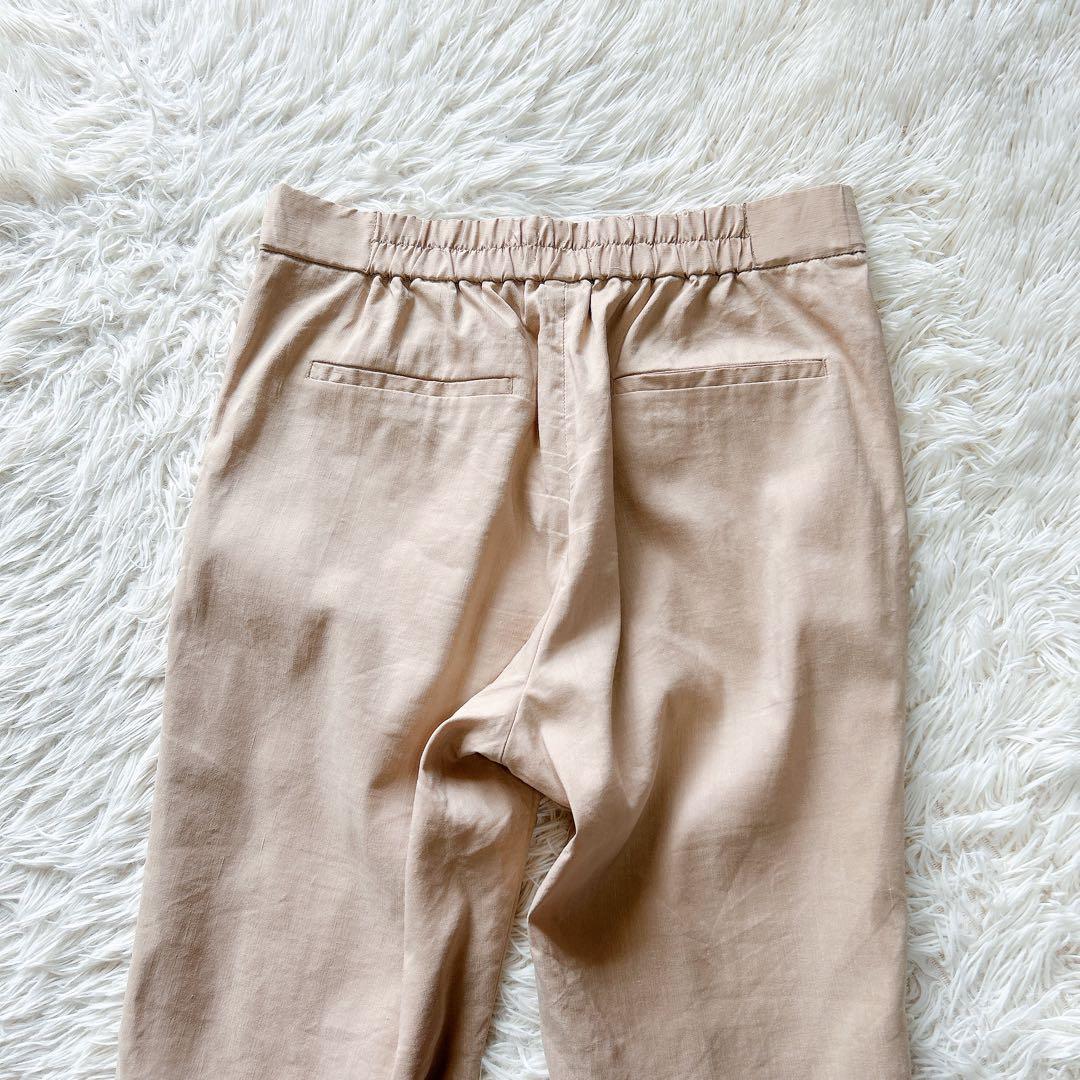 【美品】PLST　リネンブレンドパンツセットアップ　洗える　超ストレッチ　M　L