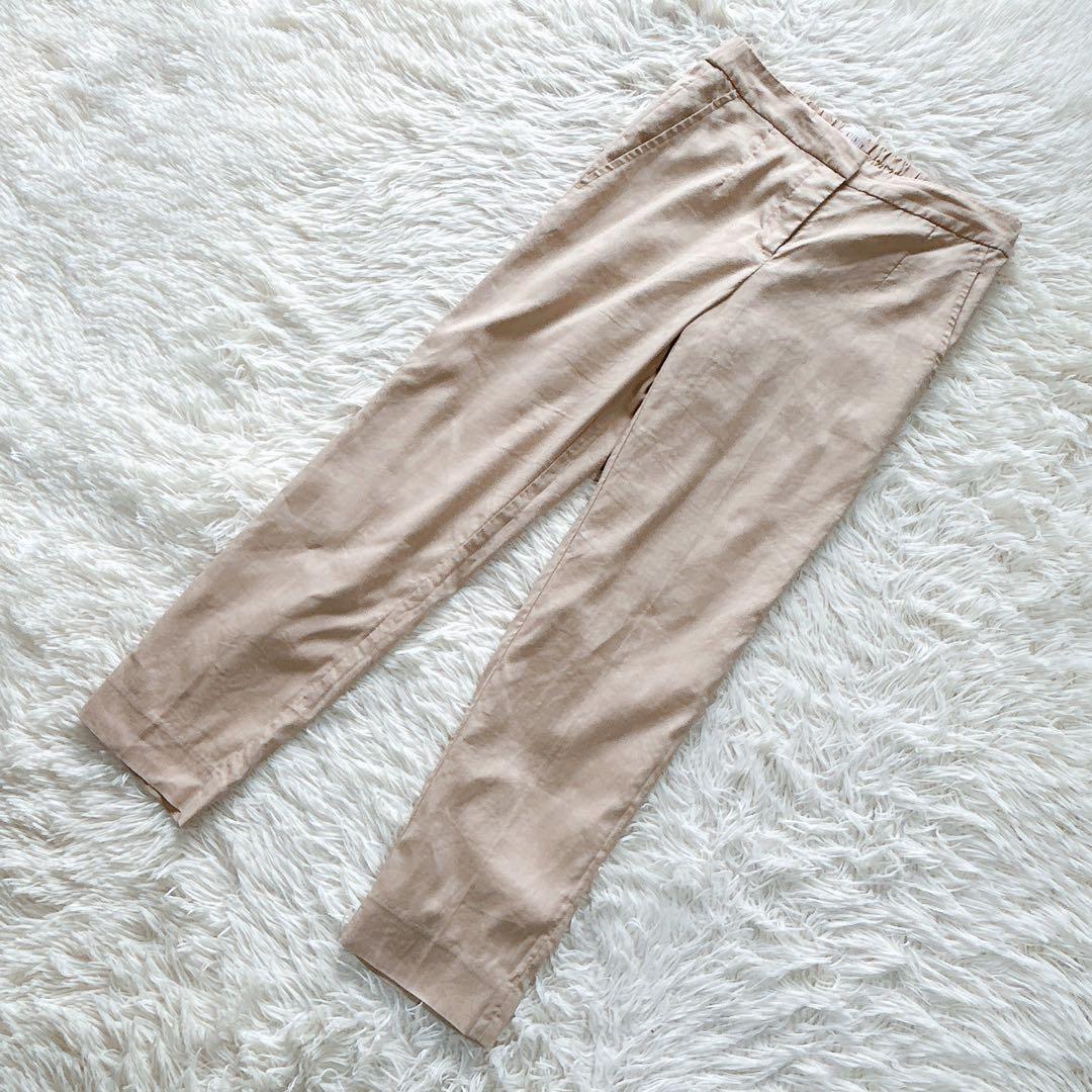 【美品】PLST　リネンブレンドパンツセットアップ　洗える　超ストレッチ　M　L