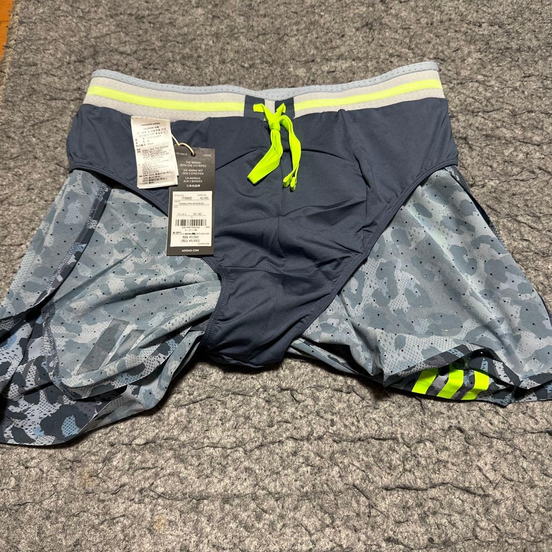 adidas 蛍光イエロー ランシャツ ランパン 値下げ⭕️