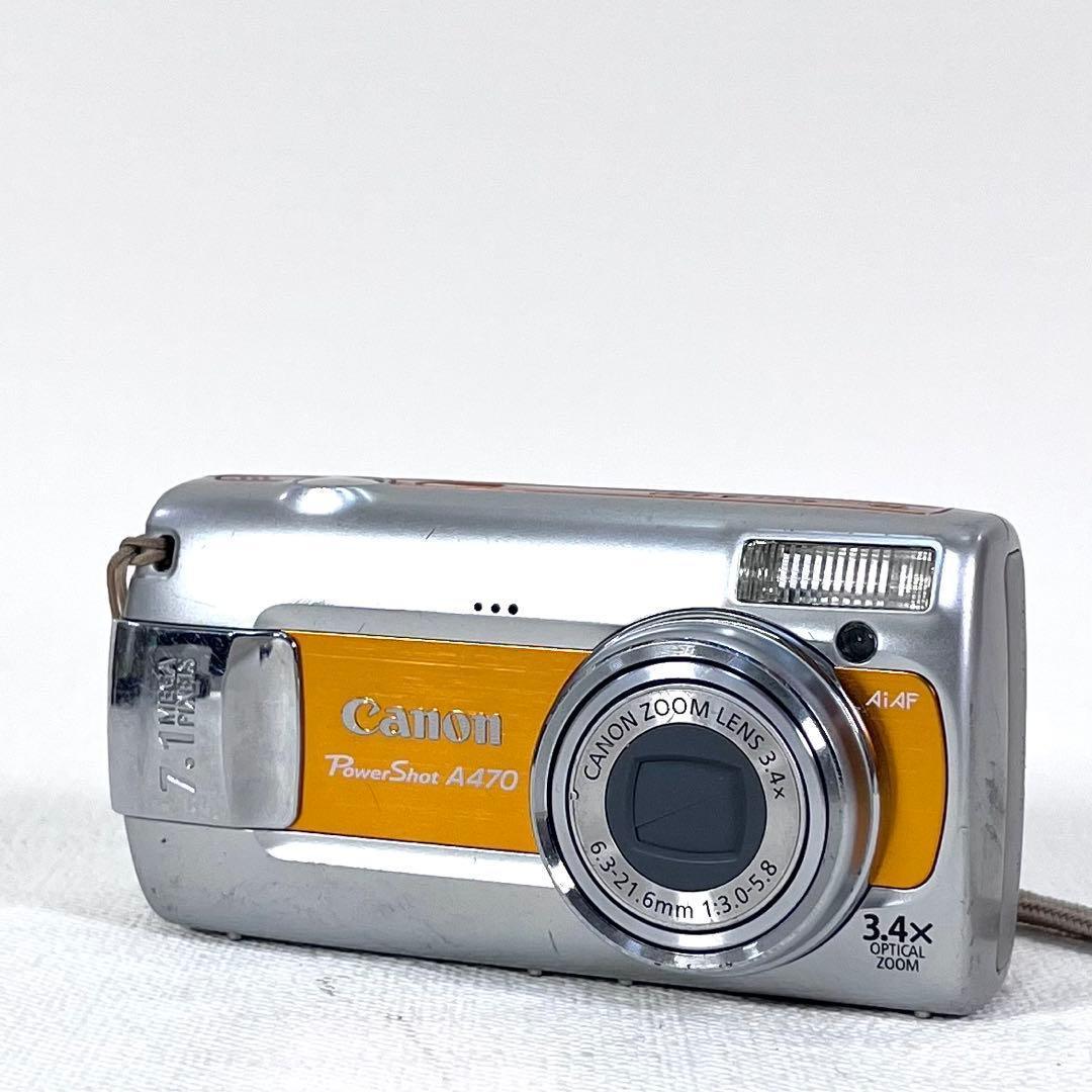 単三電池使用 動作確認済 Canon PowerShot A470 平成レトロ
