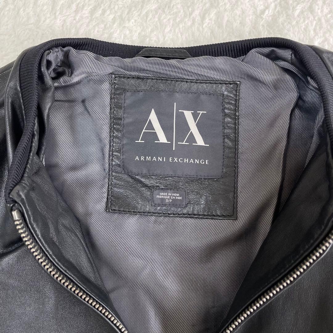 美品✨本革レザージャケット ARMANI EXCANGE ライダース S