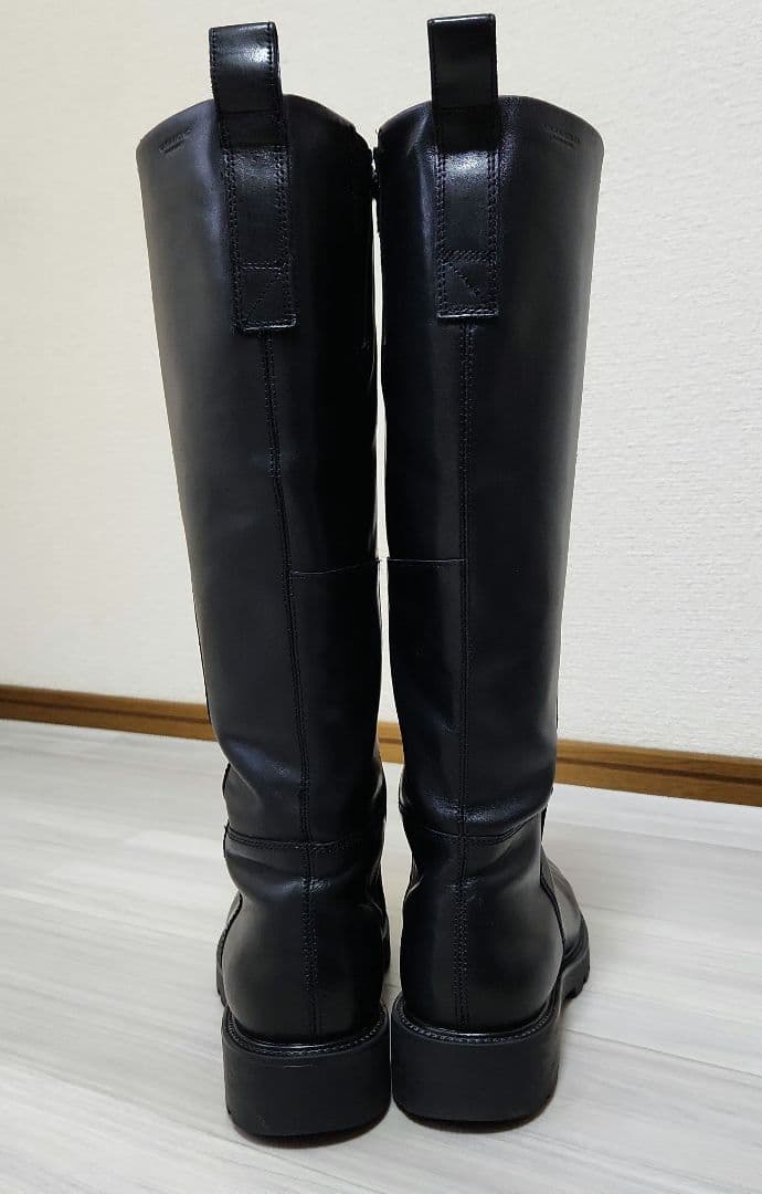 VAGABOND☆2025ラウンドトゥタンクソールロングブーツ 38 黒