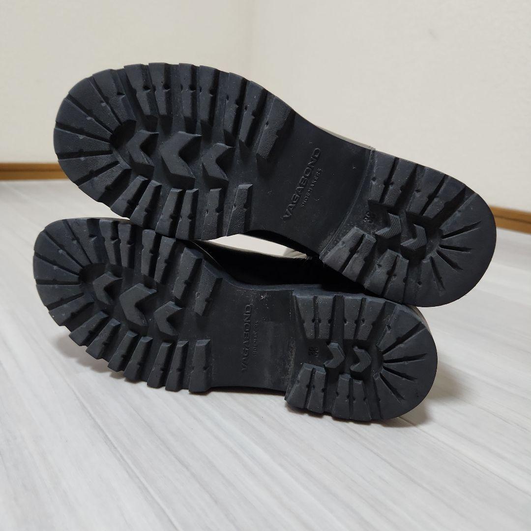 VAGABOND☆2025ラウンドトゥタンクソールロングブーツ 38 黒