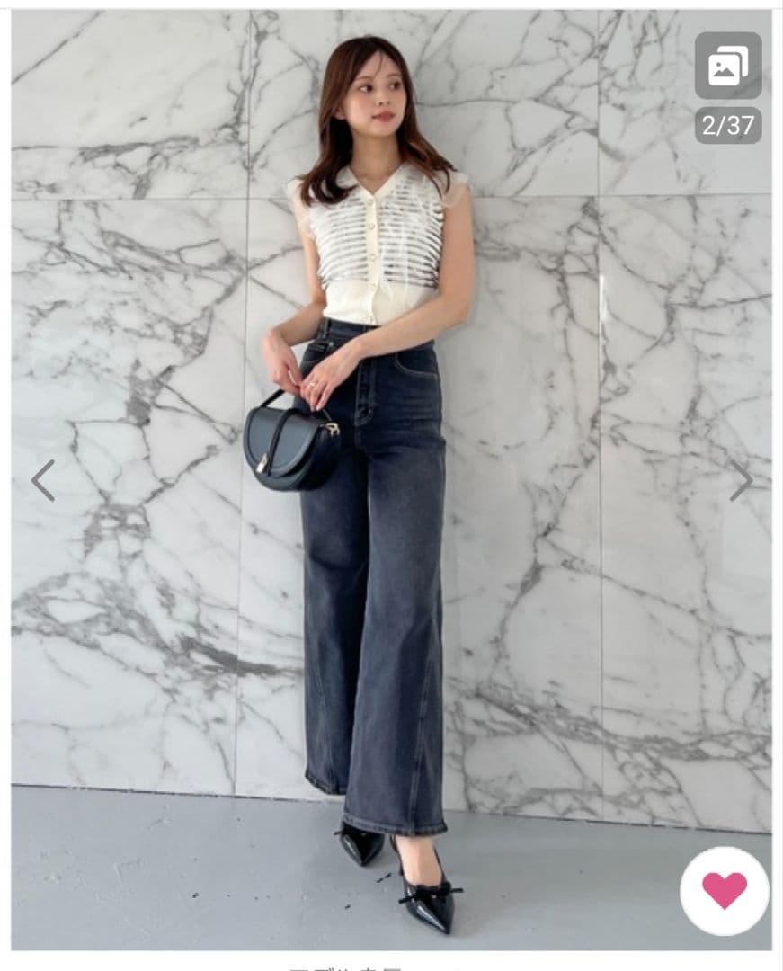 スナイデル　ストレッチフレアデニムパンツ