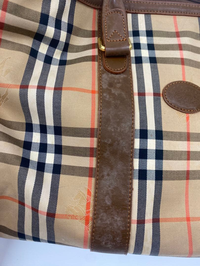 BURBERRY バーバリー ボストンバッグ チェック ベージュ