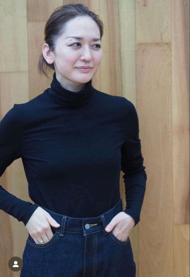 【新品】ロンハーマンTencelsilk Turtleタートルネック　ブラック