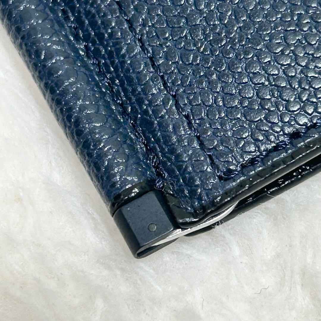 【未使用】ヴァレクストラ　マネークリップ　札入れ　ネイビー