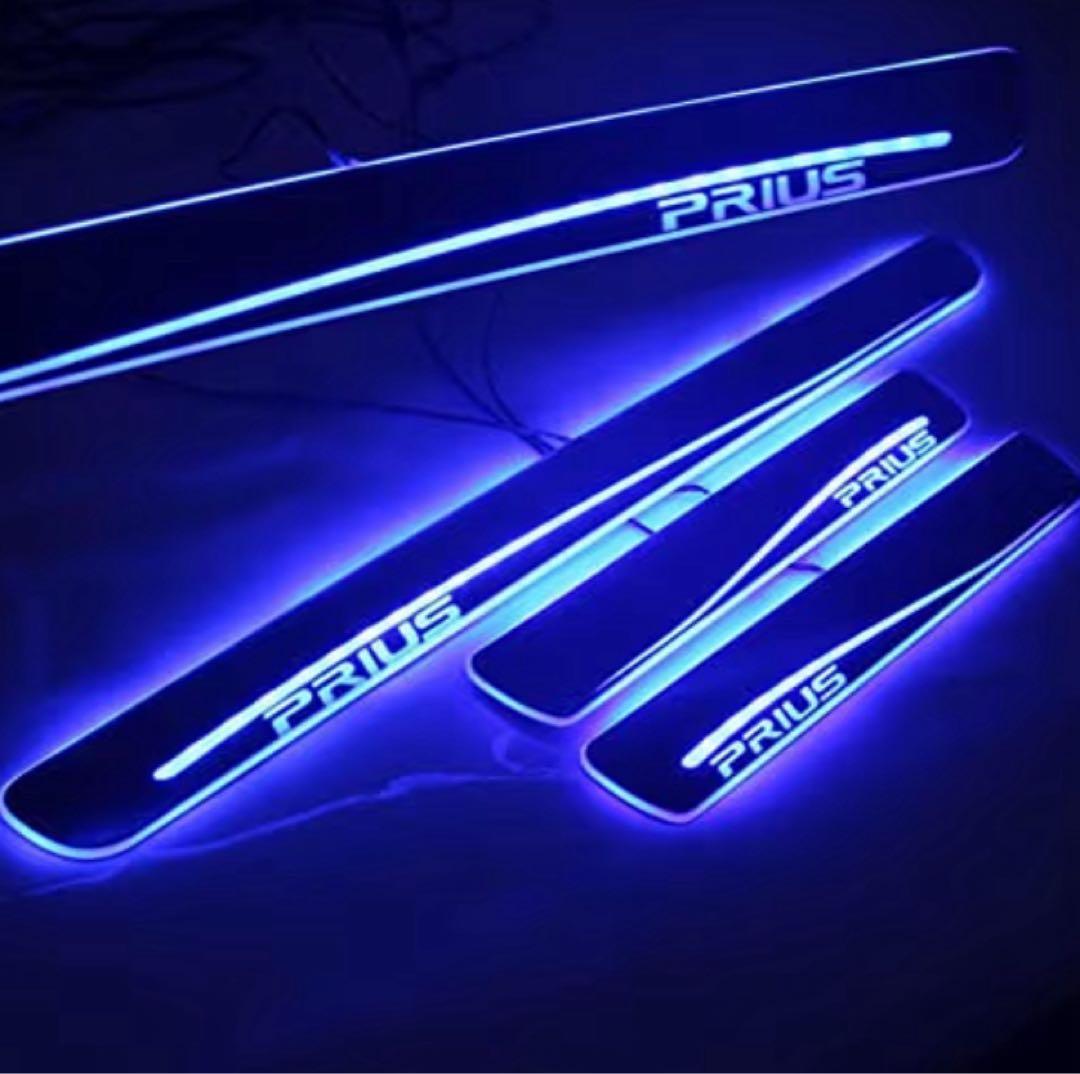 プリウス☆スカッフプレート50系 40系 30系 20系LED点灯専属ロゴ流れる