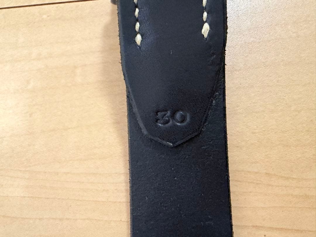 フラットヘッド　レザーベルト　30インチ