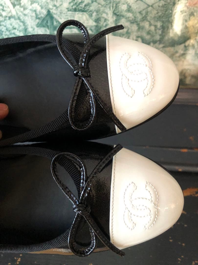 CHANEL バレエシューズ 黒/白