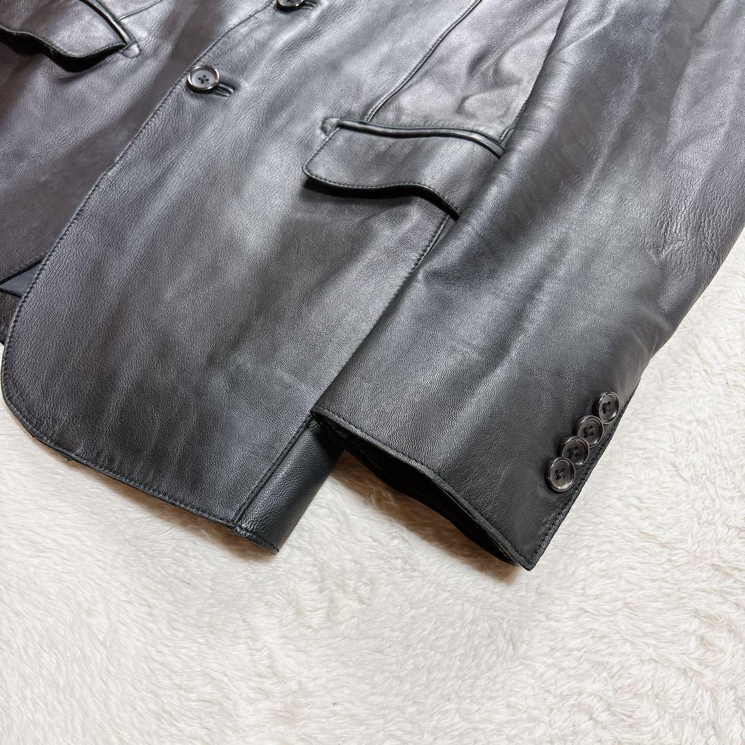 ユナイテッドアローズ 羊革 テーラードジャケット ラムレザー ブラック S