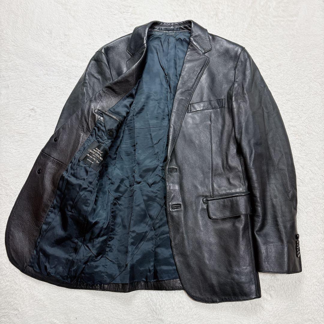 ユナイテッドアローズ 羊革 テーラードジャケット ラムレザー ブラック S