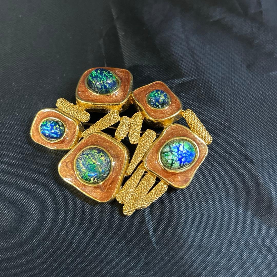 BALENCIAGA バレンシアガ ブローチ ヴィンテージ ストーン