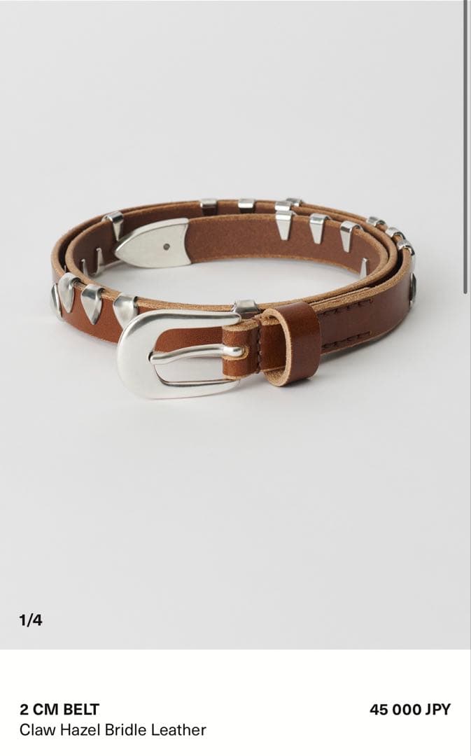 小物 OurLegacy 2cm Claw Hazel Bridle Leather