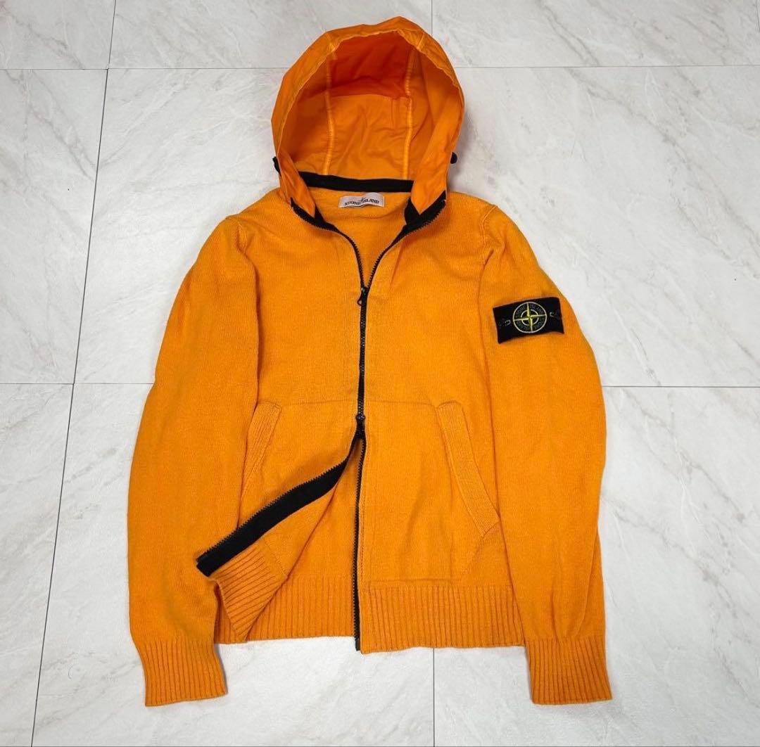 stone  ニット　ナイロンフーディー