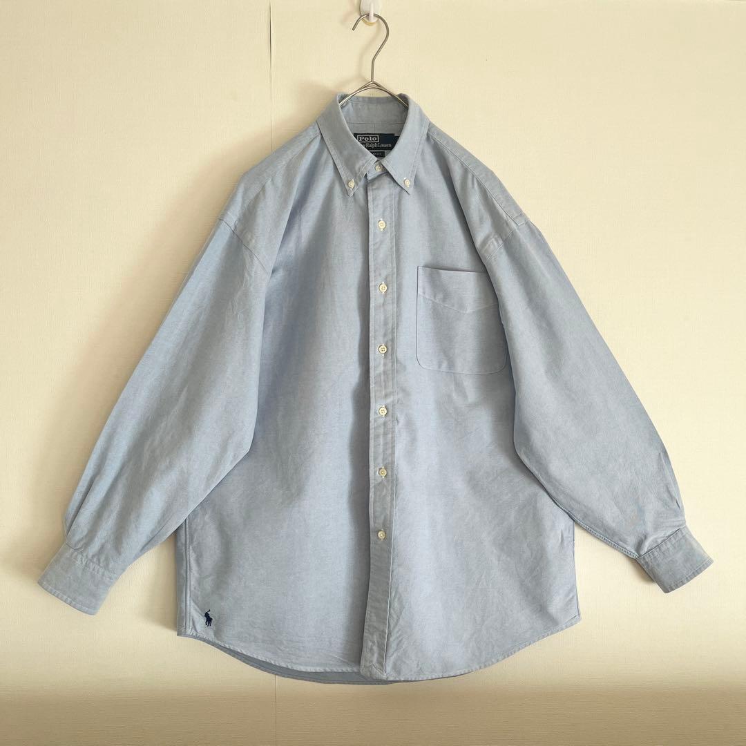 【超レア◆未使用級◆現行QR裾ポニー】ラルフローレンBDシャツ◆サックスブルー◆