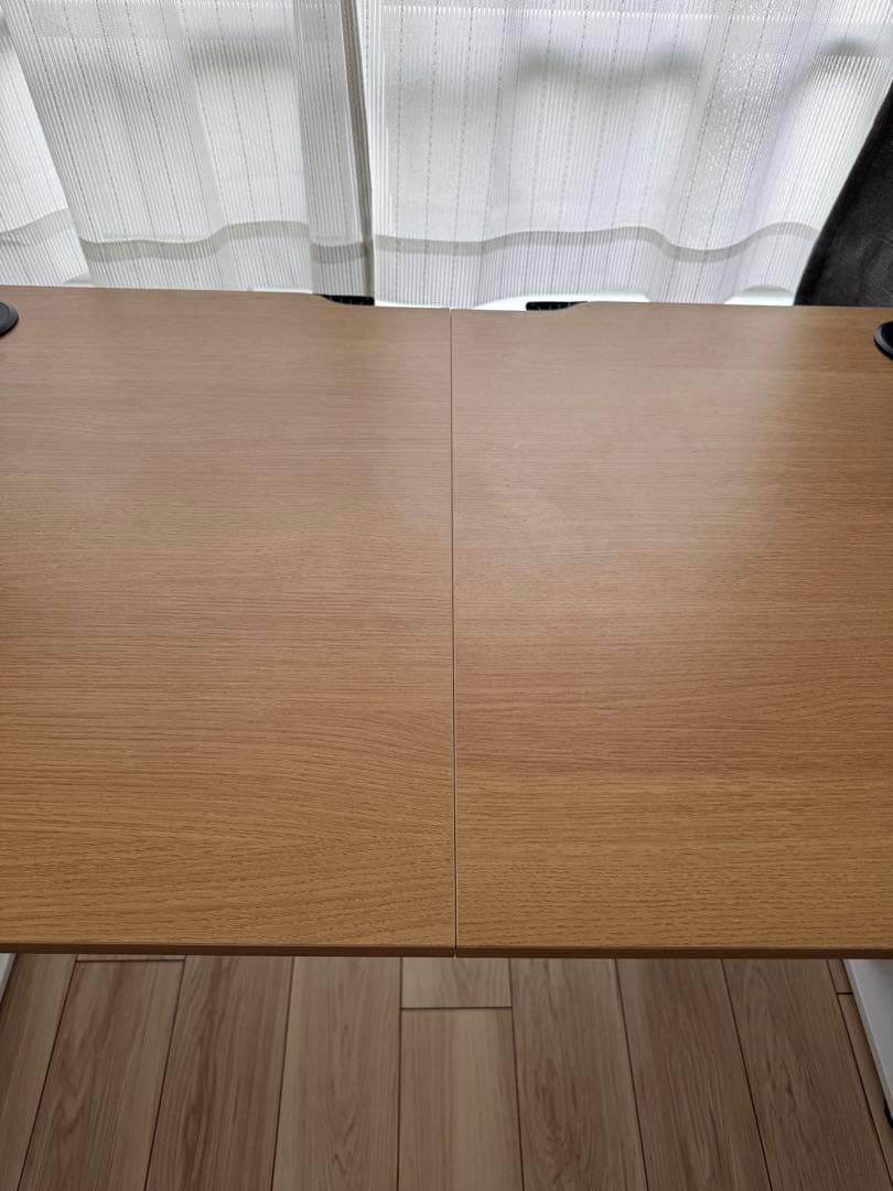 組み立て不要 Flexispot 140×60 電動昇降機能付きデスク オーク