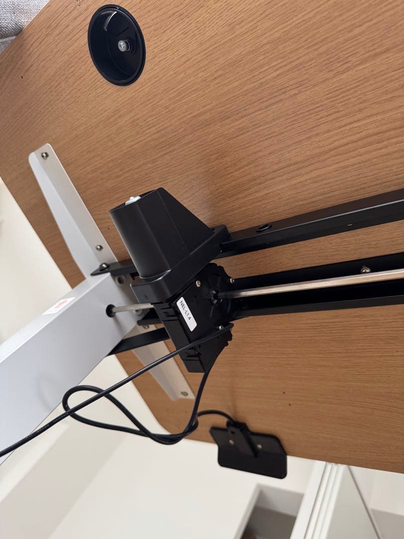 組み立て不要 Flexispot 140×60 電動昇降機能付きデスク オーク