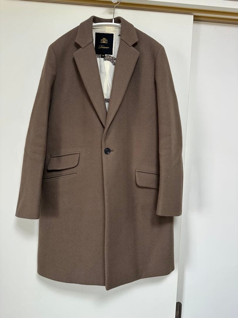 Drawer ドゥロワー 裏地レオパード チェスターコート　38