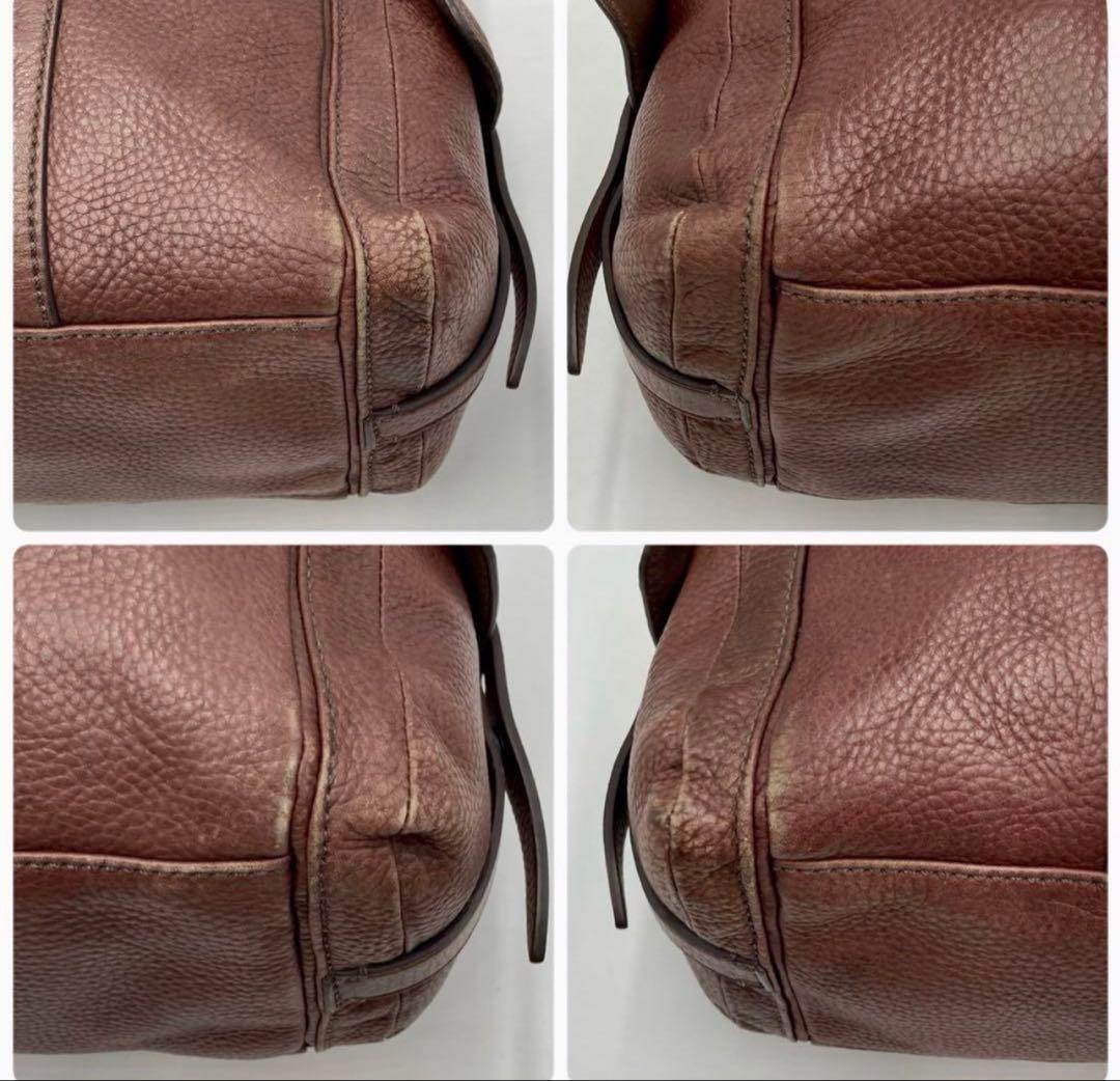 美品✨TUMI メンズ ビジネス タオス 6890D オールレザー ブラウン 茶