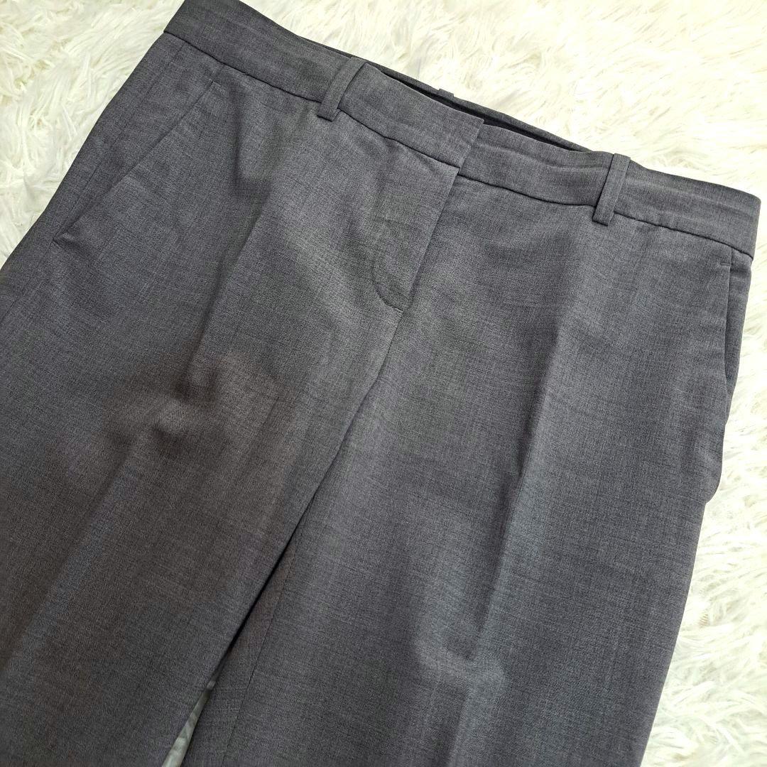 【Theory】ノーカラージャケット　パンツ　セットアップスーツ　グレー