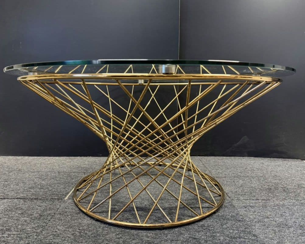 ໒꒱· ゜  FrancfrancテーブルMARLIA クリア×ゴールド