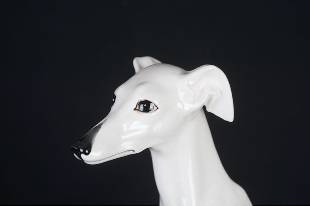 イタリア 1970年代 ビンテージ イタリアングレーハウンド 特大 犬 置物