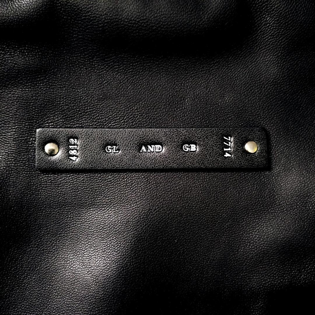 新品タグ★クライミー 羊革 ナイロン切替 MA-1 レザーボンバージャケット L