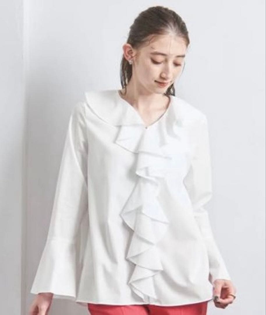 【美品】ユナイテッドアローズ　 ラッフルフリルブラウス