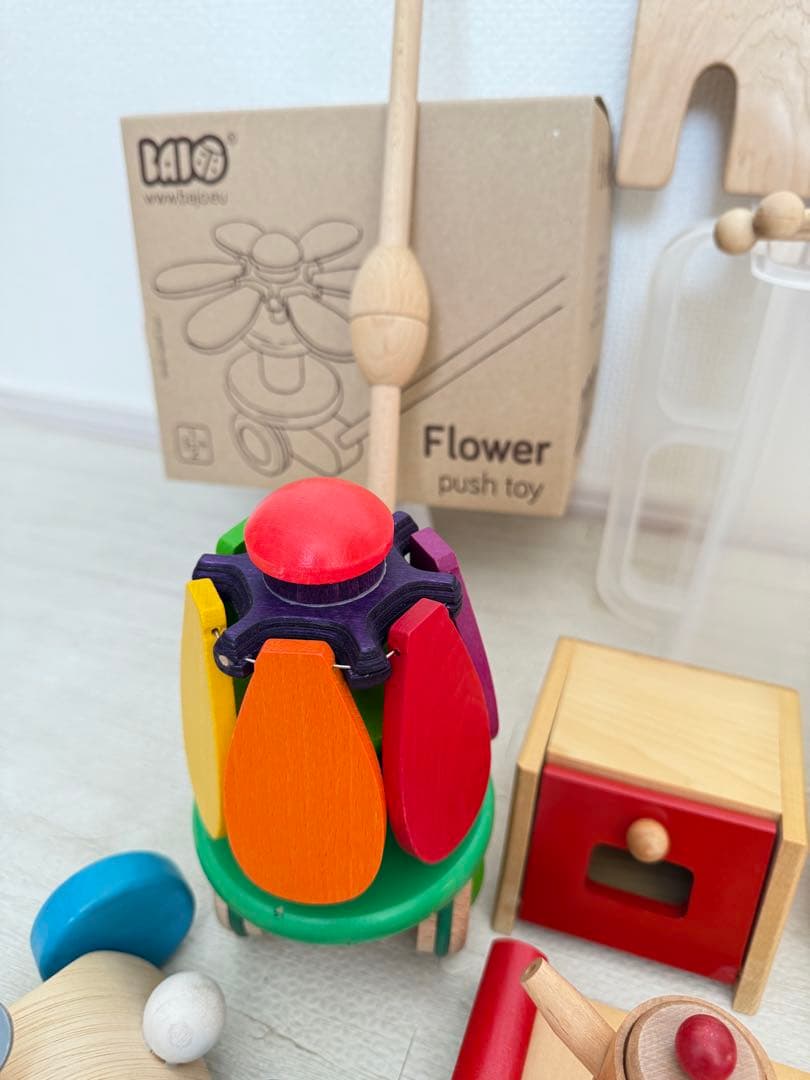 木製知育玩具　バヨ社　ボーネルンド　プッシュトイ　エドインター　木琴