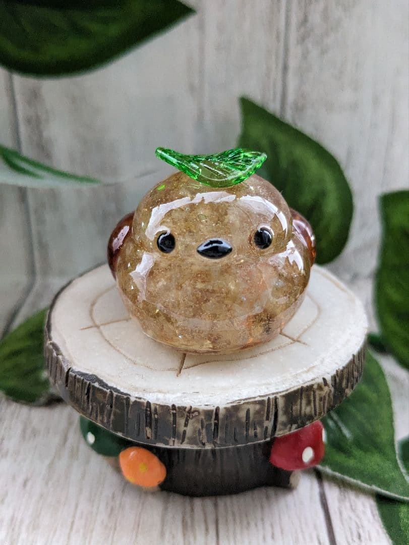 【ふーか】②ミニサイズ！ペリドットの蝶ネクタイねこちゃん形オルゴ☆他４点