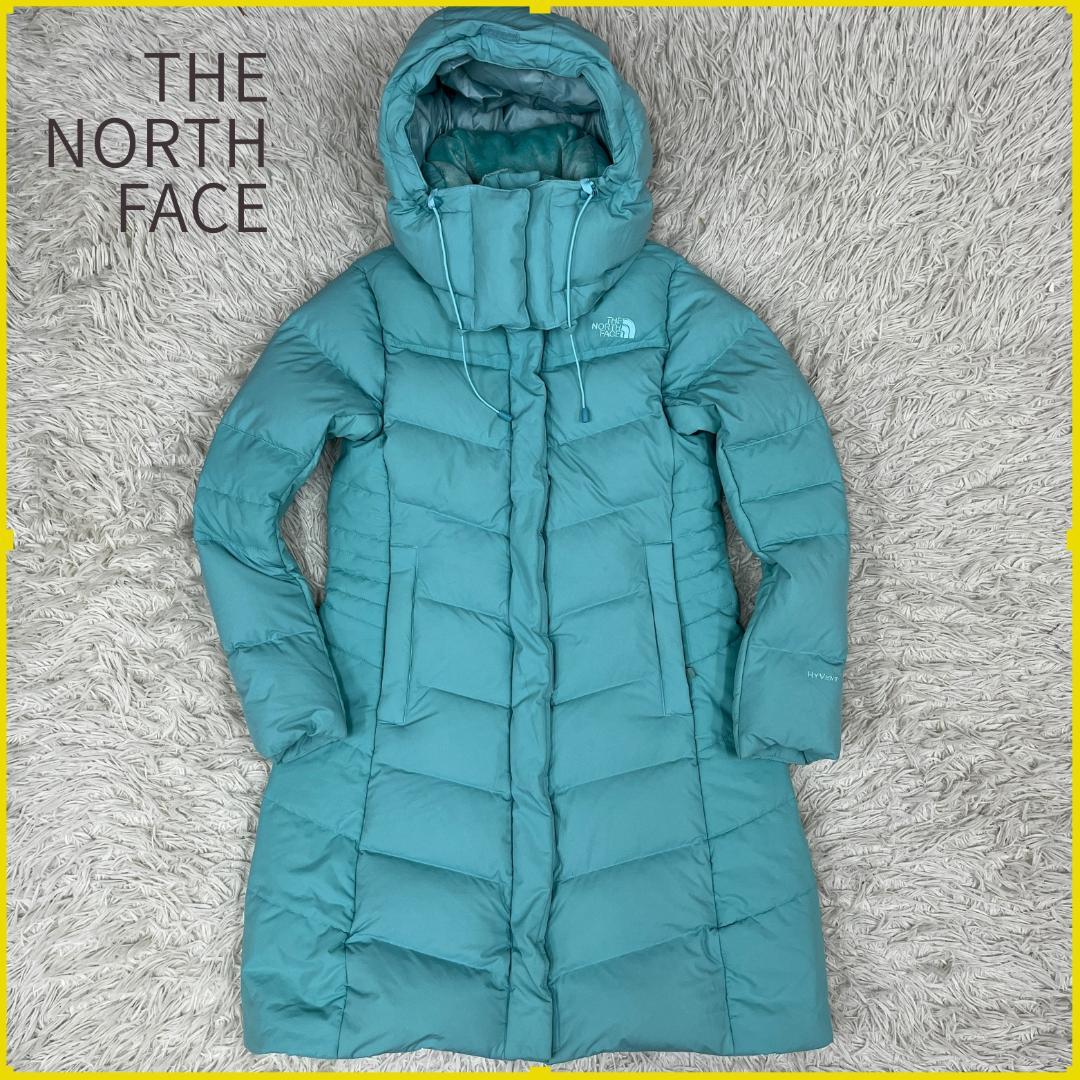 《良品》ザノースフェイス ロングダウン レディース ターコイズ 90（M）