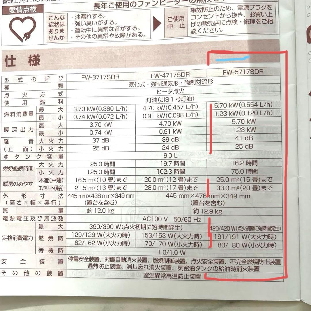 お値下げDainichi ブルーヒーター　FW-5717SDR