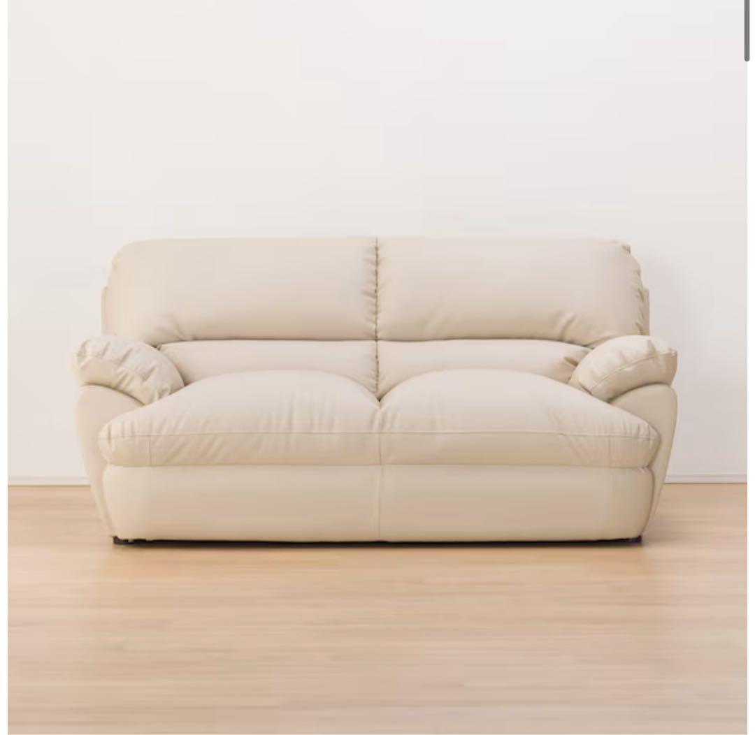 傷・汚れに強い合成皮革 2人用ソファ (Nシールド ビット3KD BE)