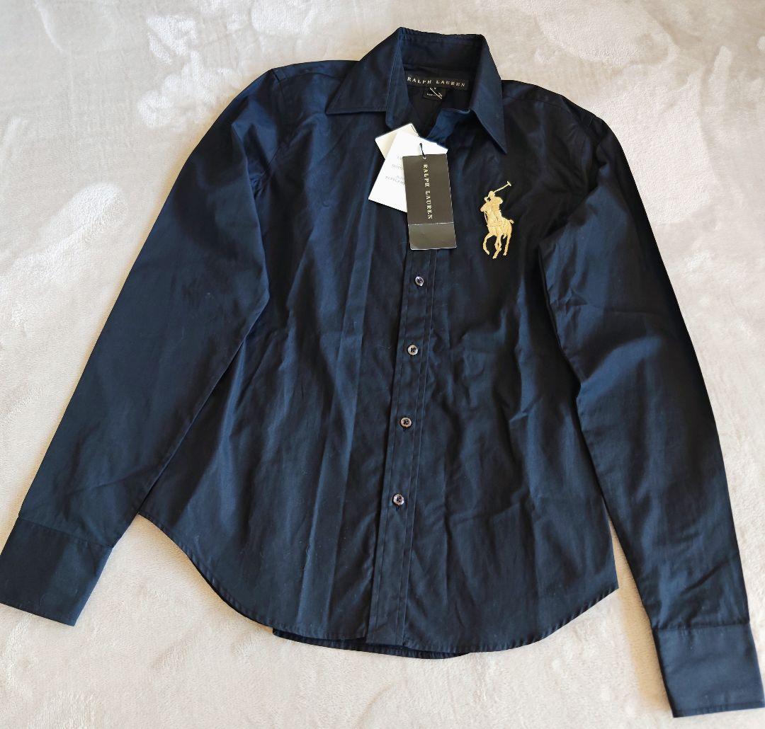 定価34650円　未使用　ラルフローレン 長袖シャツ ビッグポニー刺繍 黒