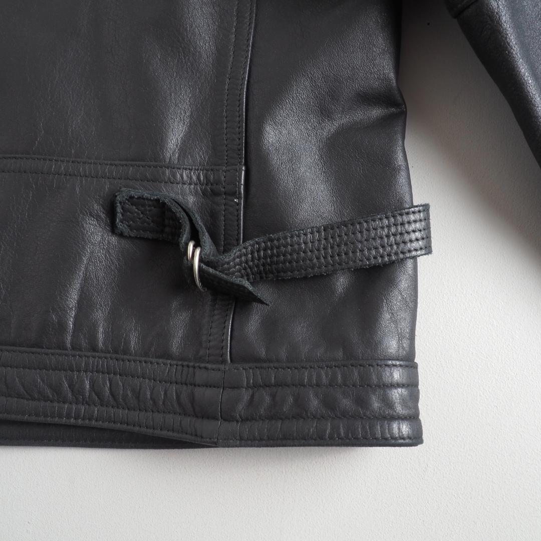 ラルフローレン　レザージャケット　シングルライダース　本革　ブラック　美品