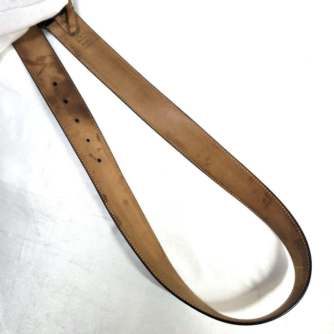 GUCCI　グッチ　 ブラック　レザー ベルト　GG