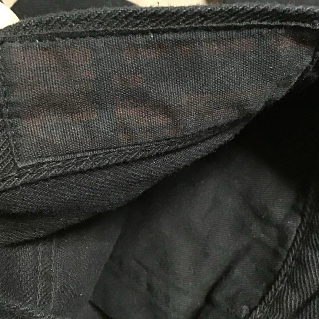 エヴィスEVISU 5500 あと染めブラックデニムパンツ