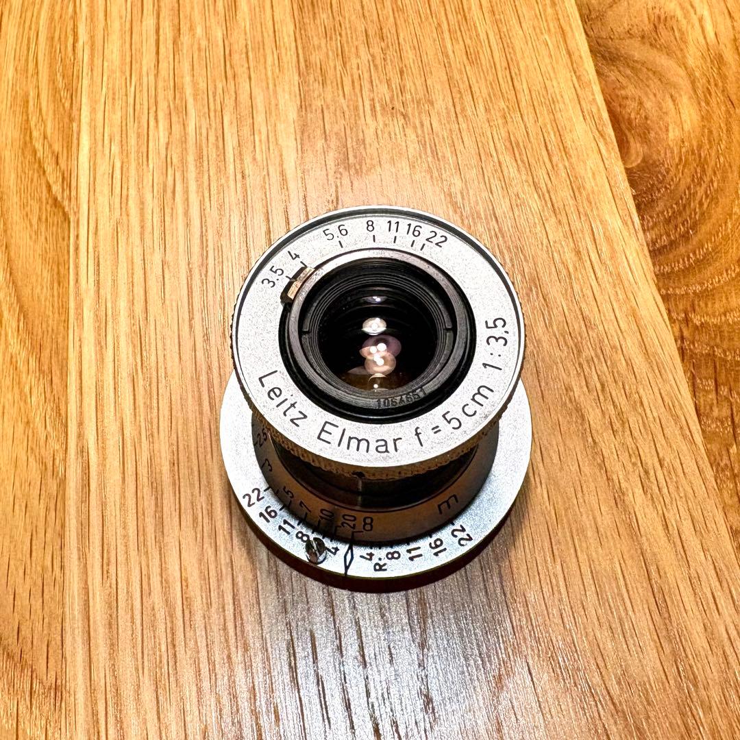 Leitz Elmar f=5cm 赤エルマー ダイヤ フィルター、フード付