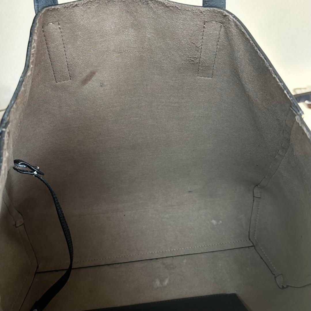 HAGS　高島屋　トートバッグ　ビジネス　オールレザー　黒　ロゴ　A4　肩掛け