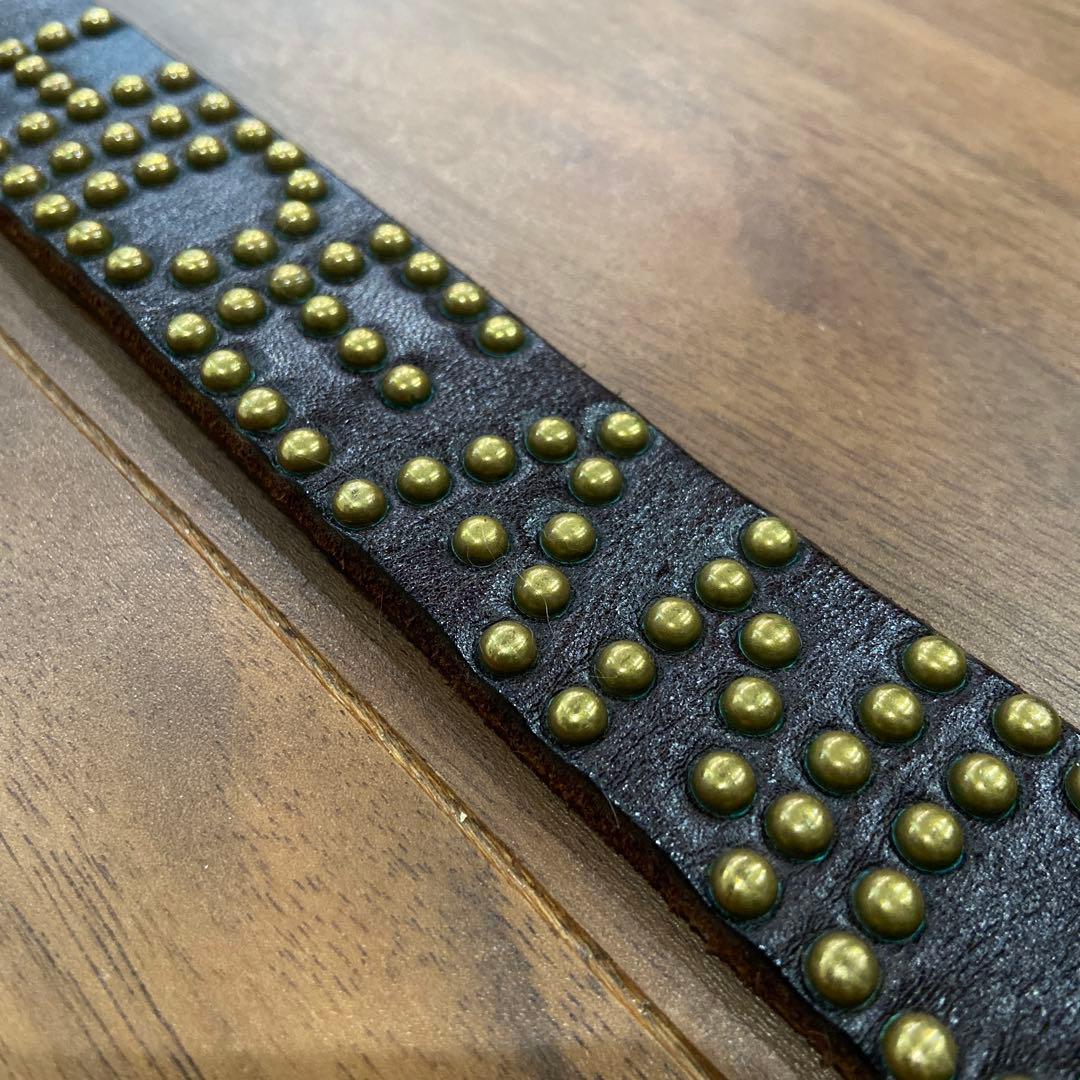 HIDE AND SEEK別注 HTC ナローベルト オレンジ&クリアストーン