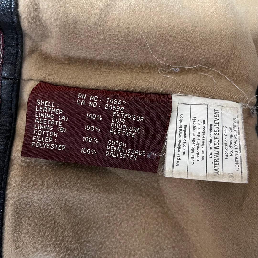 レザージャケット 黒 90s ビンテージ USA 古着 フェード 革ジャン