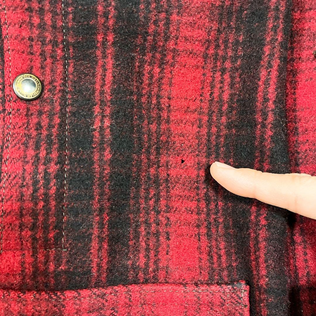 70sウールリッチ ハンティングジャケット バッファローチェック オンブレ L