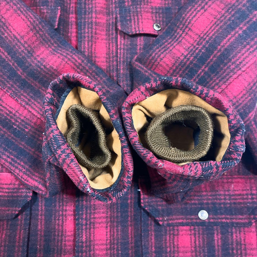 70sウールリッチ ハンティングジャケット バッファローチェック オンブレ L