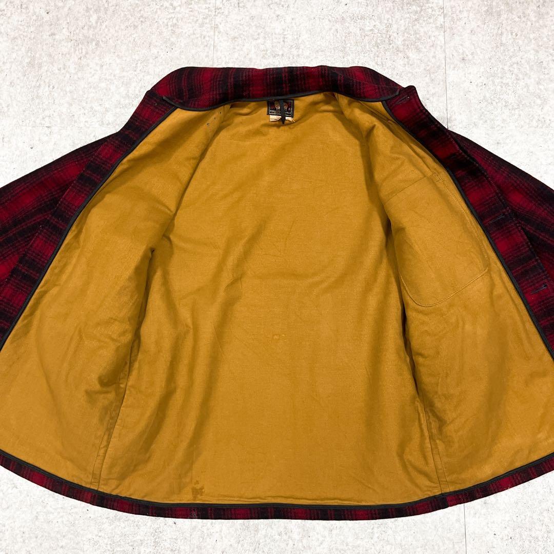 70sウールリッチ ハンティングジャケット バッファローチェック オンブレ L